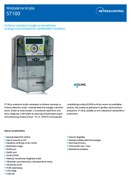 MeterControl ST100 modularno brojilo