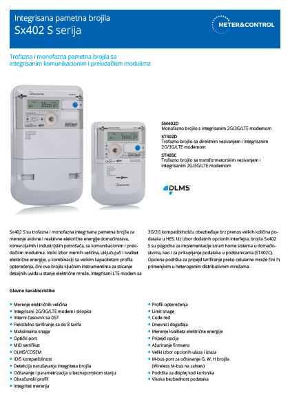 MeterControl Sx402 S LTE pametno brojilo